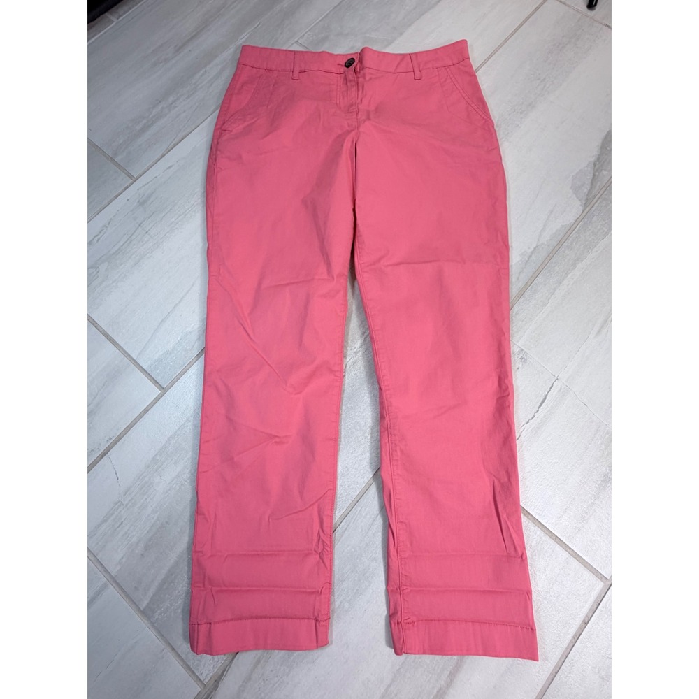 Boden Richmond Pink Straight Leg Pants T0493 Womens US 8P Petite Cotton Stretch